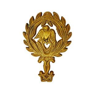 Vintage Small Brass Eagle Trivet VA Metalcrafters 4.5"